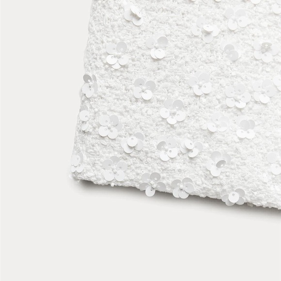 SEQUIN MINI SKIRT ZW COLLECTION - Picture 4 of 7